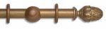 SOLID WOOD PINEAPPLE CURTAIN POLE